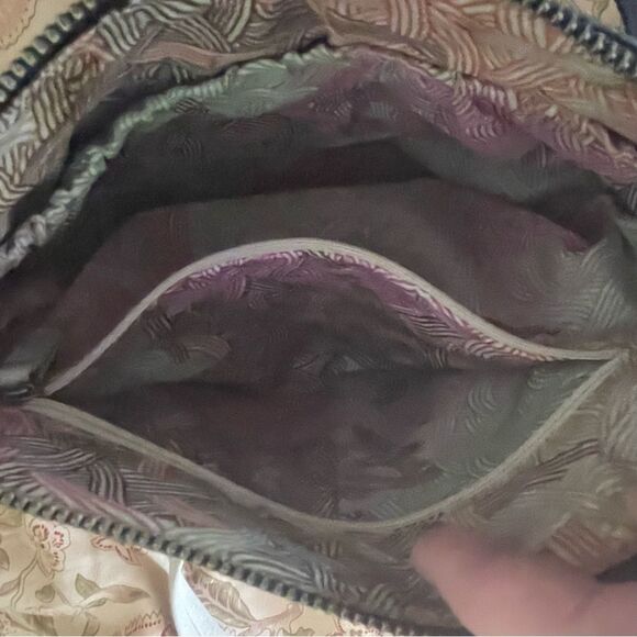 The Sak Kendra Cream Brown & Black Leather Crossbody Bag Shoulder Purse Top Zip - Picture 9 of 11